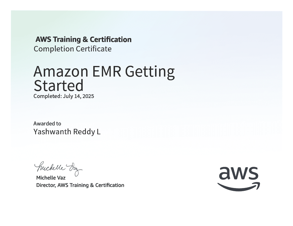 AWS EMR certificate